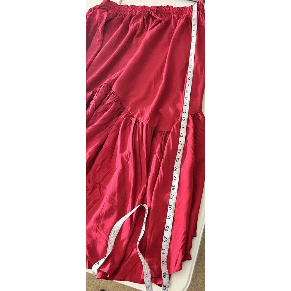 NWT Scarlett Darkness Tiered Maxi Skirt Size XL Red Whimsigoth Vampire Gothic